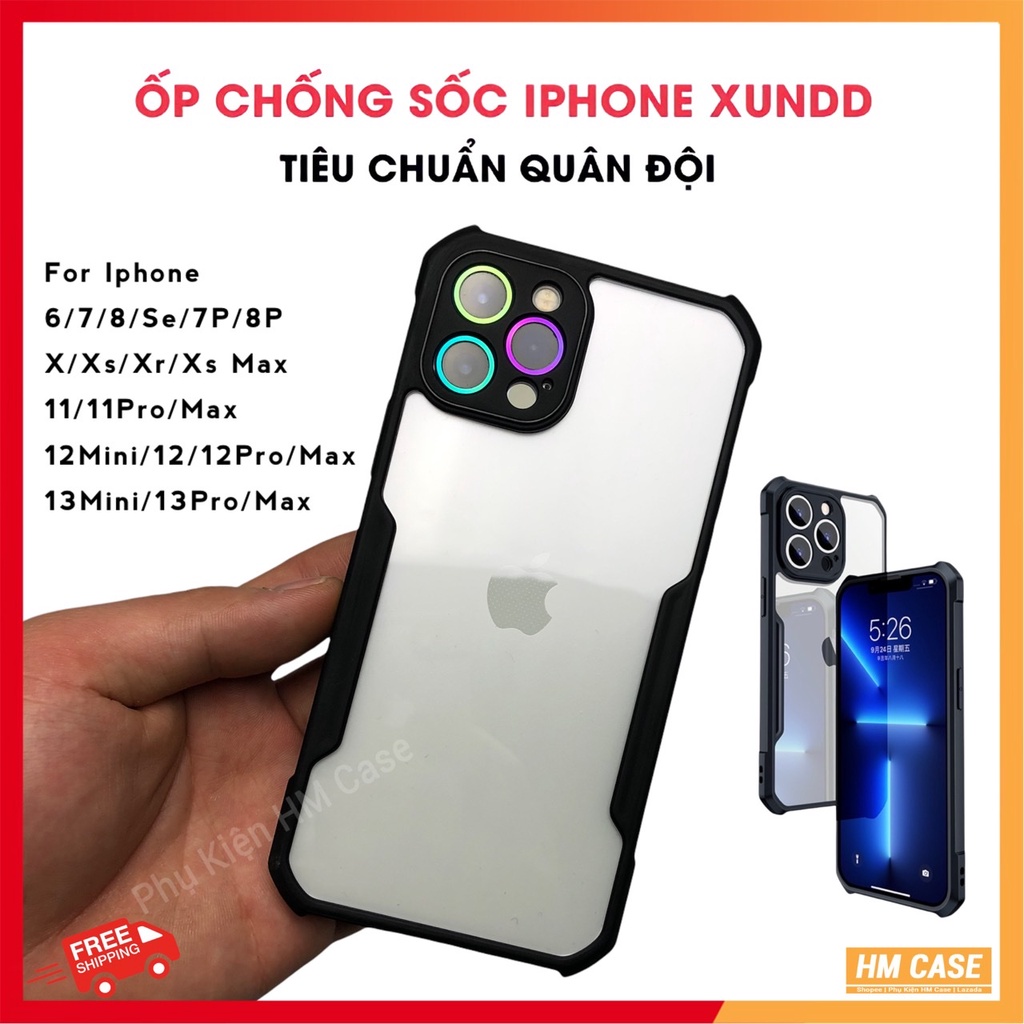 Ốp lưng chống sốc Xundd iPhone 13/13 Pro Max/12/12 Pro Max/11/11 Pro Max / X / XR / XS Max / SE2 / 8Plus / 7Plus / 7,8G