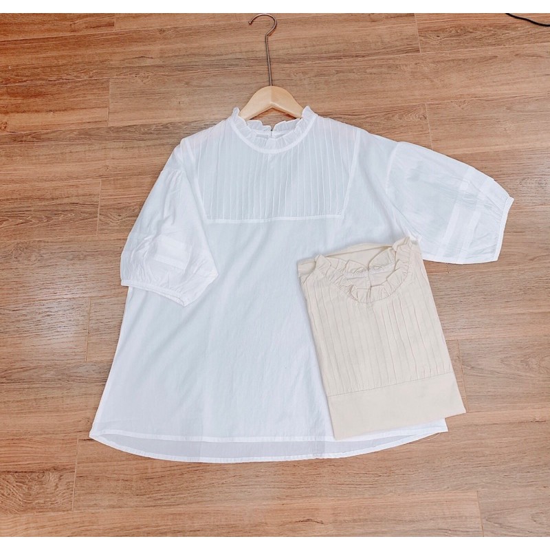 Áo babydoll li nhún tay lửng (video thật/có sẵn) | BigBuy360 - bigbuy360.vn
