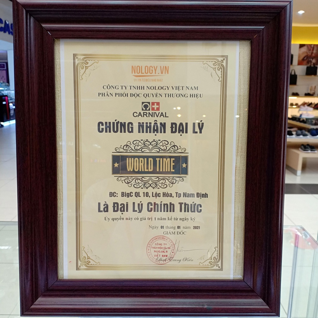 Đồng hồ nam Carnival 8671G Full box, Thẻ BH 3 năm, Kính Sapphire Chống Xước, Chống Nước, Dây Thép không gỉ 316L