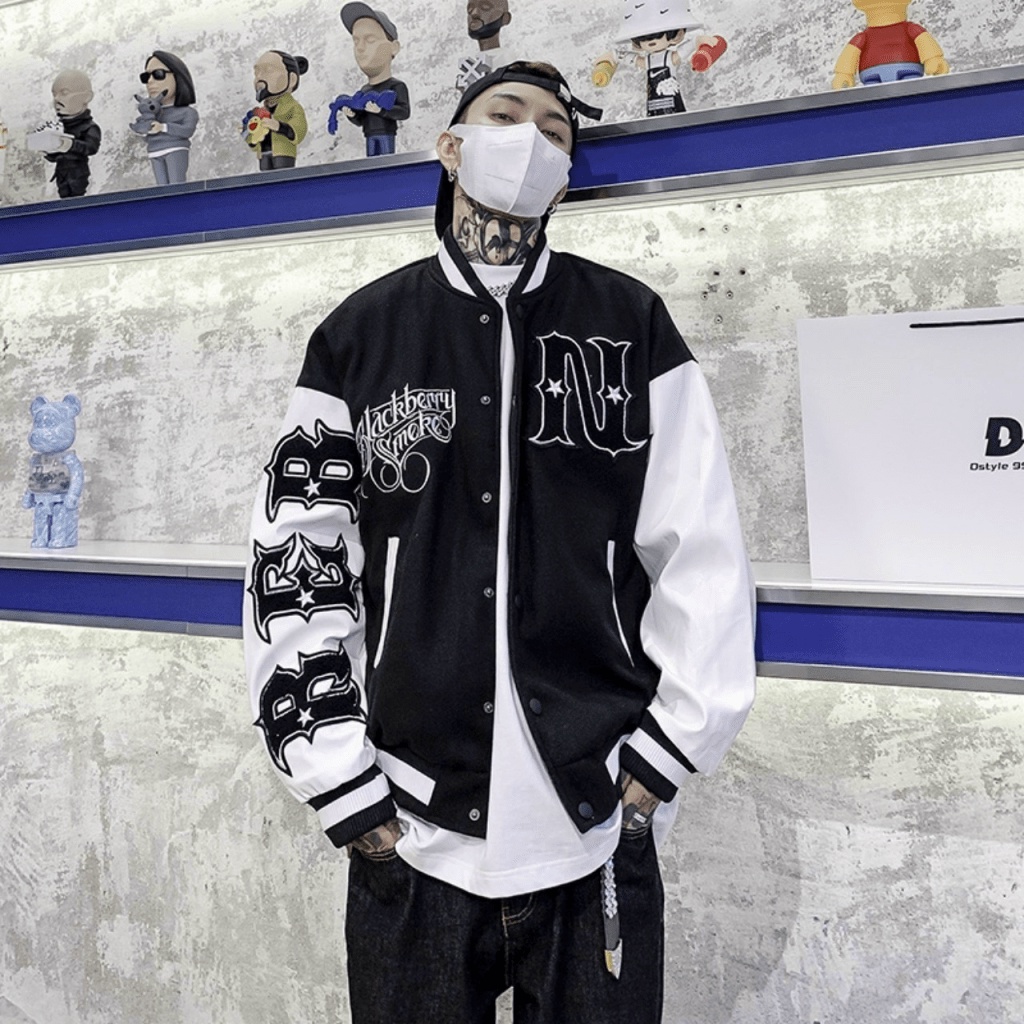 Áo Khoác Bomber Unisex Chữ N Chất Nỉ Mềm Mịn Phong Cách Bóng Chày Form Rộng Che Nắng Tốt Mặc Đẹp Thoải Mái NEW UNISEX