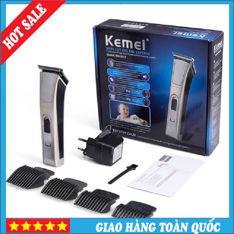 Tông đơ cắt tóc chuyên nghiệp kemei KM-5017 Tăng đơ cắt tóc  chạy êm , lưỡi lưc bén