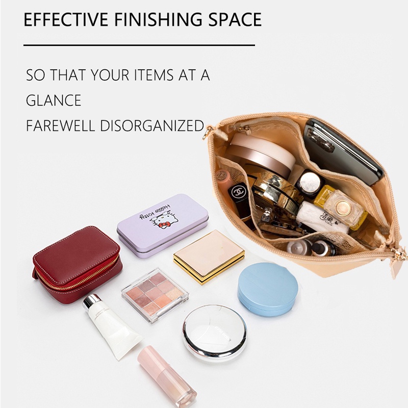 Evertton Túi Đựng Mỹ Phẩm Bằng Nylon Chống Thấm Nước Có Khóa Kéo Hicotin18/22