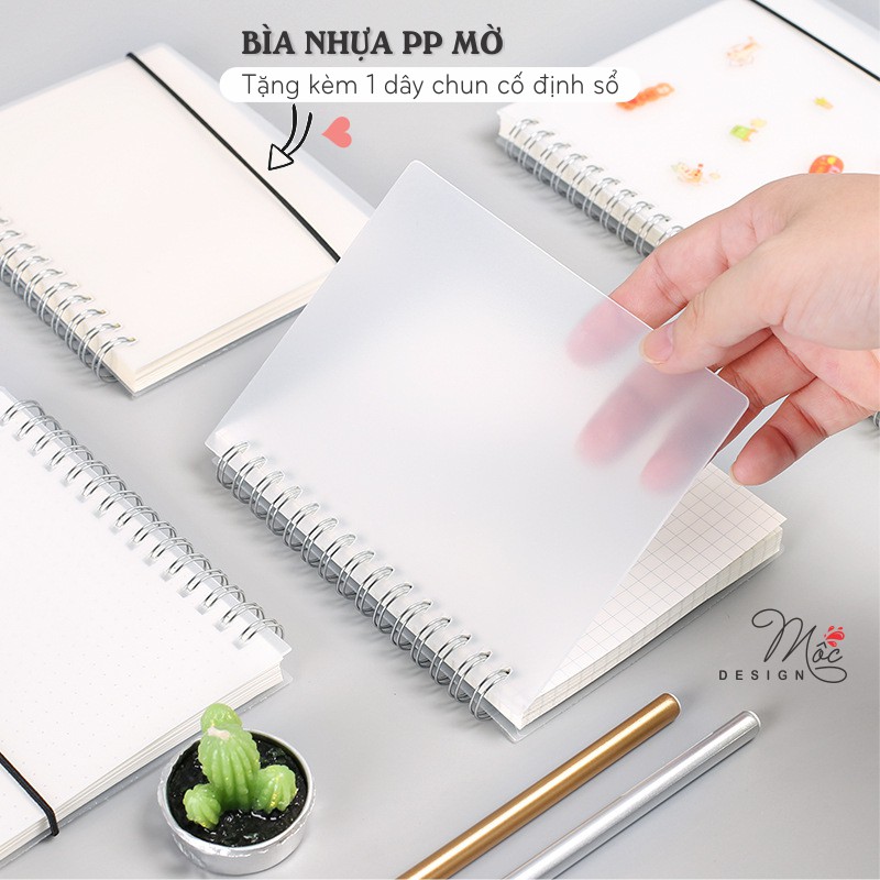 SỔ LÒ XO ghi chép A4 B5 A5 A6 80 tờ bìa lá - SỔ BULLET JOURNAL