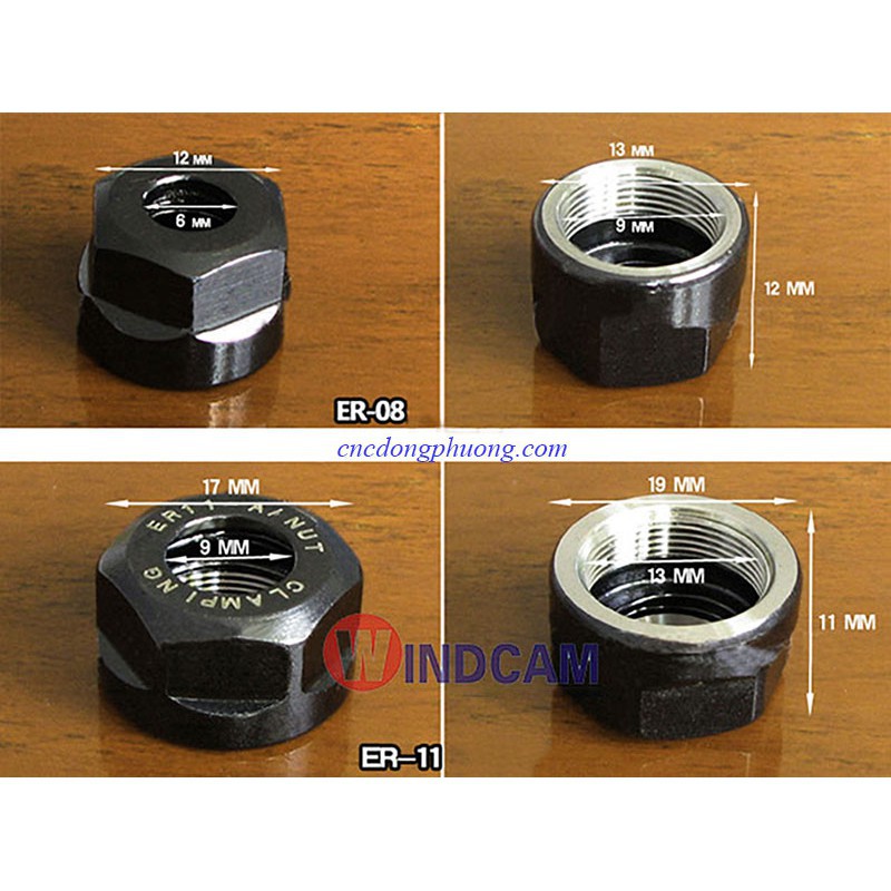 Áo collet, ốc collet  máy cnc