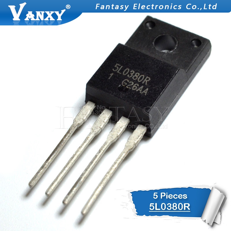 Set 5 Linh Kiện Bán Dẫn 5l0380r To220F-4 Ka5L0380Rydtu To220 Ka5L0380R 5l0380 Chất Lượng Cao