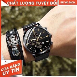 Đồng Hồ Nam FNGEEN Dây lụa Cao cấp Chống Nước, Chống Xước
