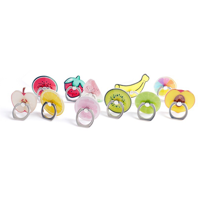 Gía đỡ điện thoại hình vòng nhẫn họa tiết trái cây dễ thương | BigBuy360 - bigbuy360.vn