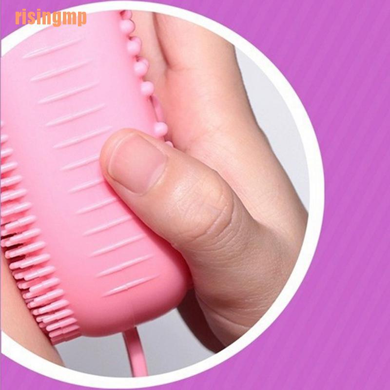 Bàn Chải Silicone Hai Mặt Mát Xa Da Đầu Khi Tắm