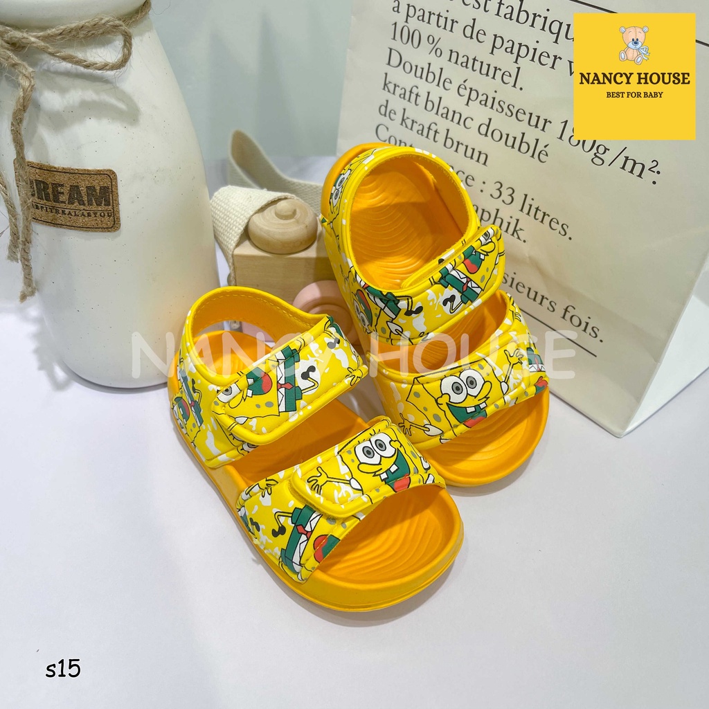 Dép sandal Disney siêu nhẹ siêu êm cho bé trai bé gái kiểu dáng ngộ nghĩnh chống trơn trượt an toàn cho bé