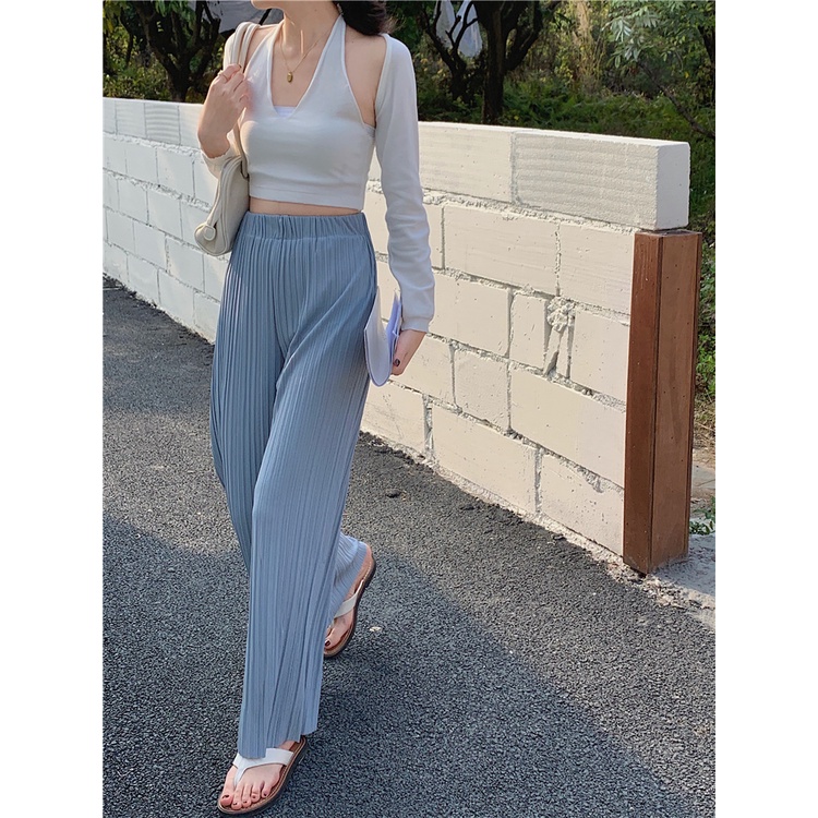 Quần Dài Ống Rộng Lưng Cao Tôn Dáng Hợp Thời Trang 49258