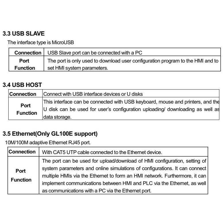 GL070 / GL070E /GL100 / GL100E - Màn hình cảm ứng 7" 10" Internet - HMI Kinco GREEN series