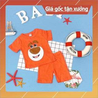 Quần áo trẻ em,đồ bộ em bé - Bộ hè bé trai sét thú, cotton 4 c cao cấp size 6-9kg (MÀU NGẪU NHIÊN)