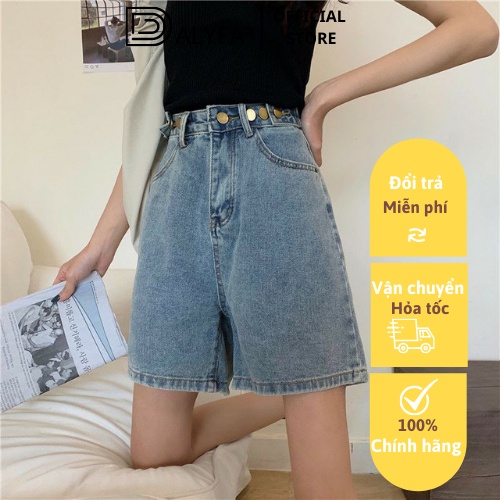 Quần Short Jean Nữ Lưng Cao DALYFA Quần Đùi Jean Cạp Cao Siêu Hack Dáng Có Video Và Ảnh Thật CD121