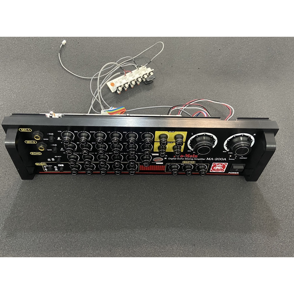 Bộ pre mặt trước amply đầy đủ phụ kiện mic 8 volume chống hú echo 50195 + reverb