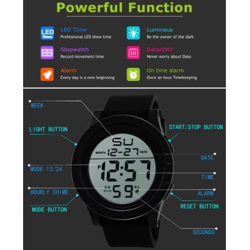 [Mã FAMAYFA2 giảm 10K đơn 50K] [HOT] ĐỒNG HỒ NAM NỮ THỂ THAO HONHX ĐIỆN TỬ DÂY CAO SU CỰC HOT D289 | BigBuy360 - bigbuy360.vn