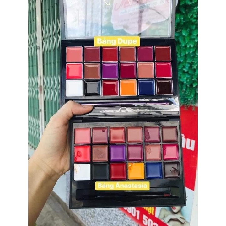Bảng Son Dupe Anastasia Carmela 18 Ô Cao Cấp Với Chất Son Lì  Không Khô Môi Lên Màu Cược Chuẩn