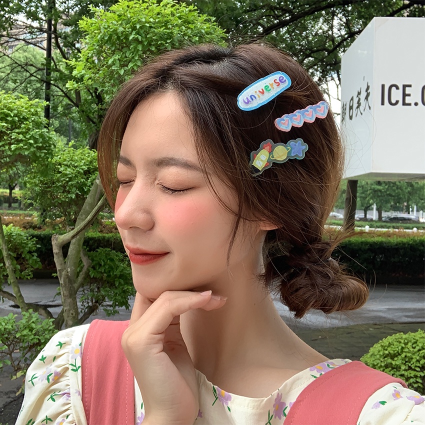 3 Kẹp tóc acrylic xinh xắn đáng yêu cho bé gái