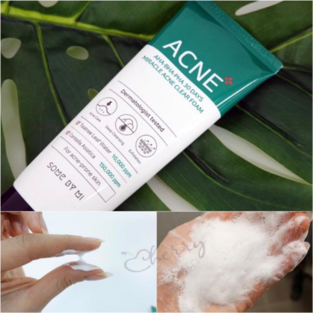 💥🍒Sữa Rửa Mặt Some By Mi AHA-BHA-PHA 30 Days Miracel Acne Clear Foam