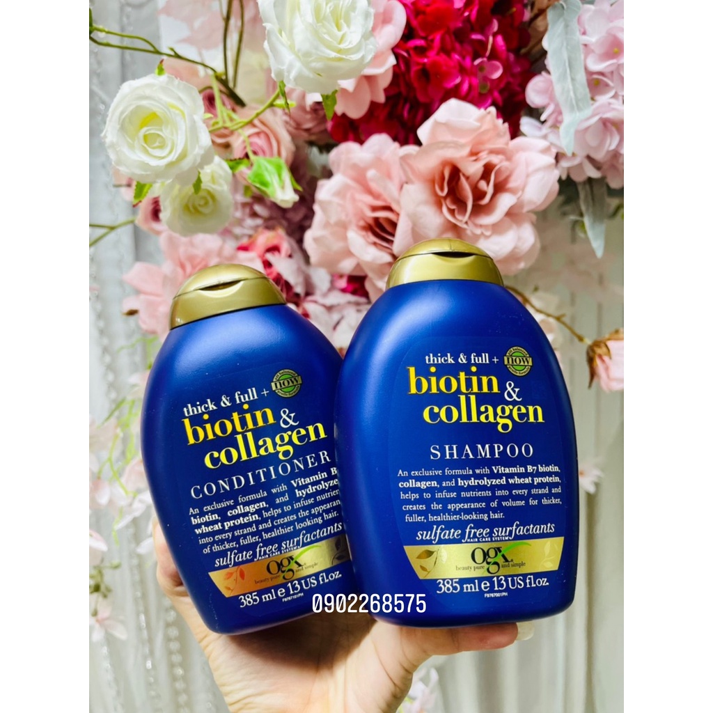 Cặp dầu gội - xả Biotin Collagen Thick & full
