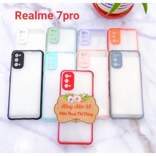 ốp lưng Realme 7i / 7pro viền màu dễ thương loại xịn