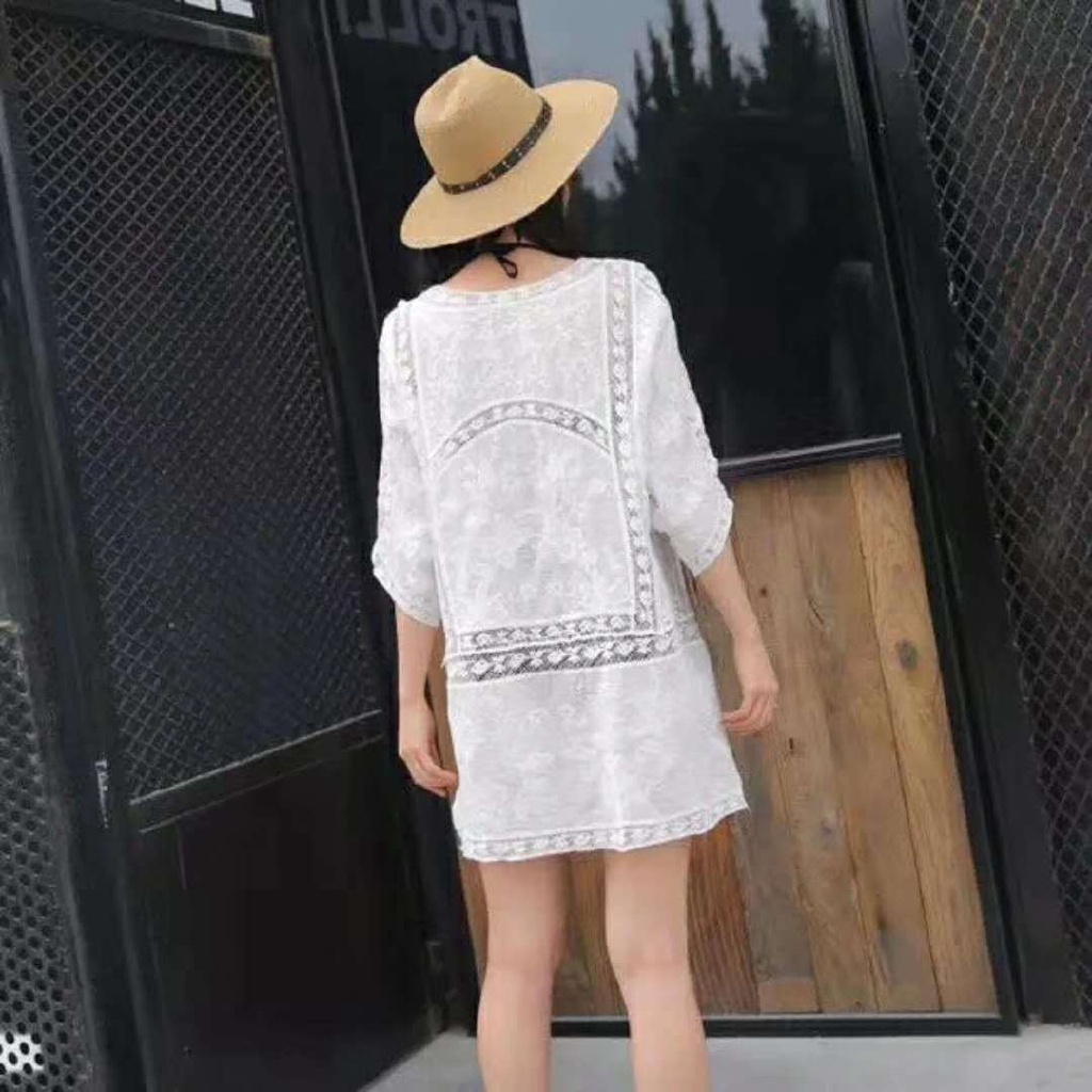Áo khoác cardigan ren hoa chống nắng đi biển phong cách Hàn Quốc cho nữ
 | BigBuy360 - bigbuy360.vn