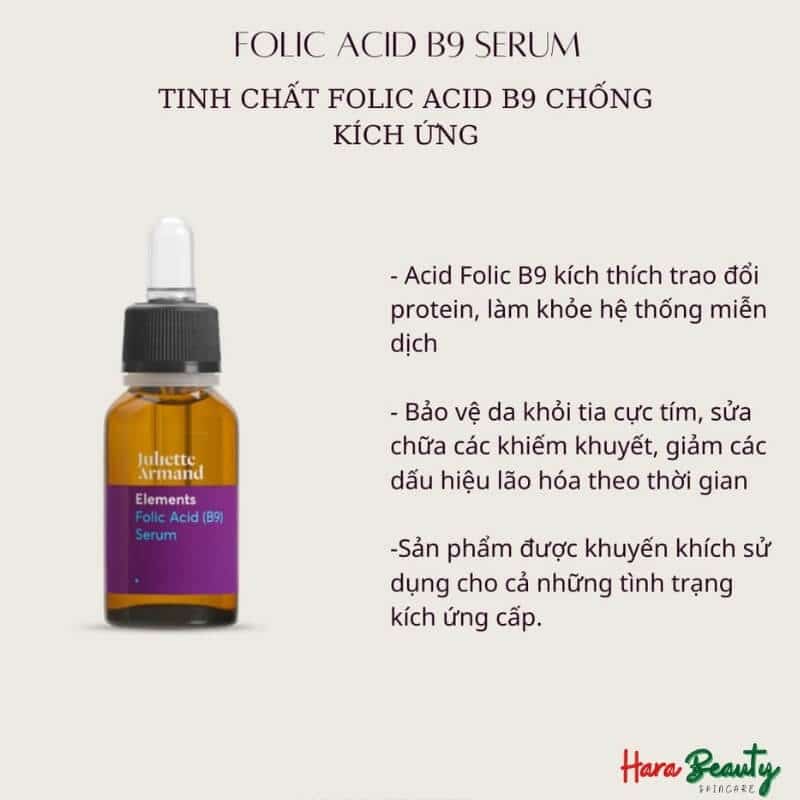 Tinh chất làm dịu và phục hồi da Serum B9 Juliette Armand Elements Folic Acid B9 20ML / 55ML