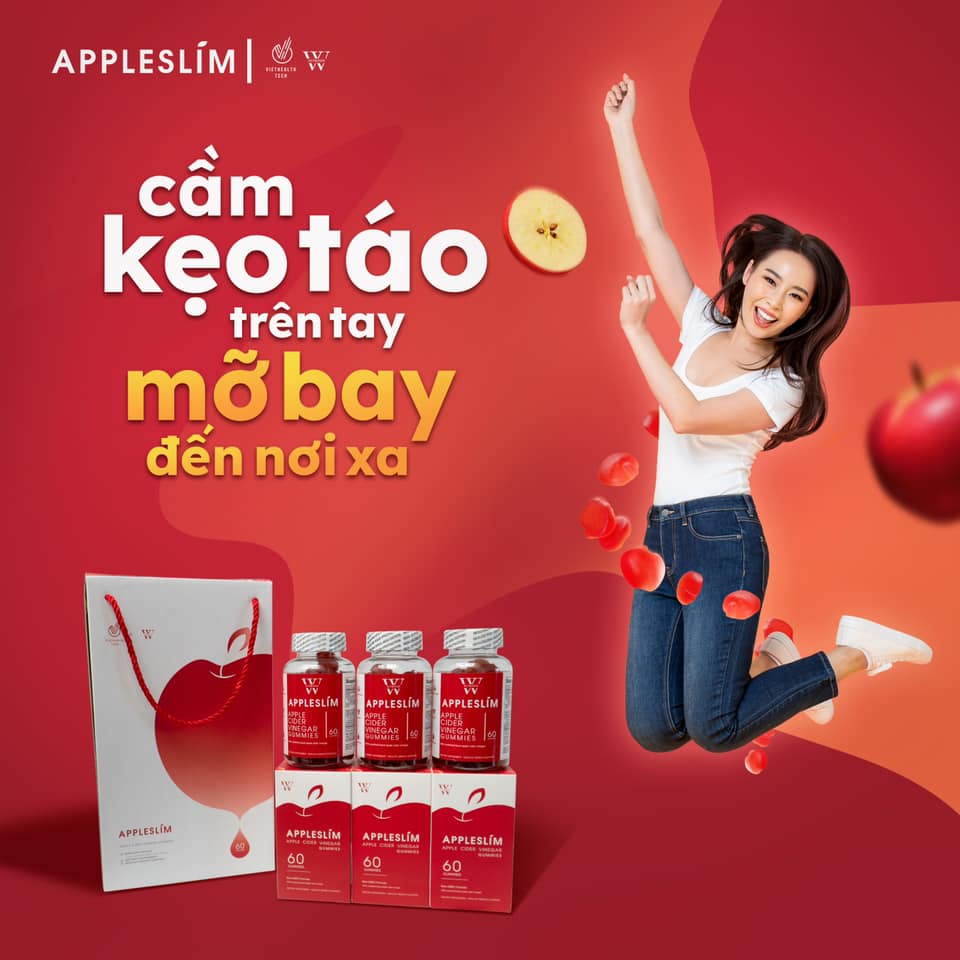 Kẹo giấm táo giảm cân, đẹp dáng Apple Slim