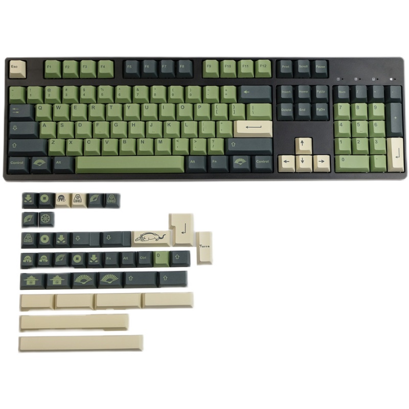 GMK Terra keycaps, 140 Keys keycaps Cherry Profile DYE-SUB Cá nhân hóa GMK Keycaps cho bàn phím cơ