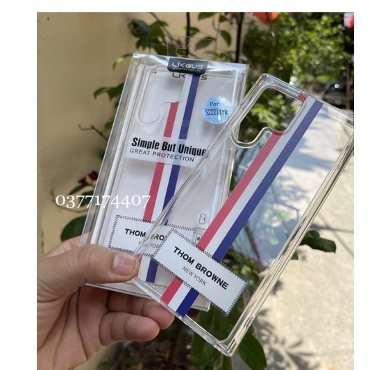 Ốp Thom Browne Likgus Samsung Galaxy S22/ S22Plus/ S22Ultra , S21 Ultra, Trong Suốt - Hàng Chính Hãng Likgus
