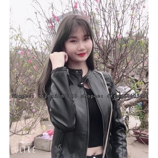 Bán sỉ áo da nữ cổ trụ hàng quảng châu màu đen, trắng, hồngg ‼️ loại 1 ‼️ .