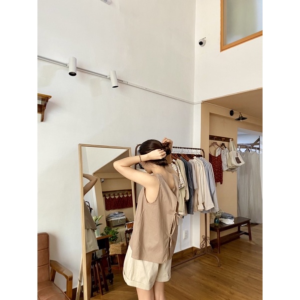 Áo sát nách cột dây