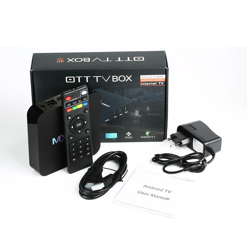 ♘¤◑Thiết bị MXQ PRO Android TV Box thông minh hỗ trợ 4k 1g 8g H3 7.1 3d Iptv Dvb T2