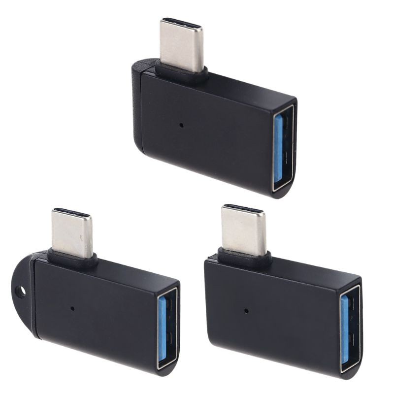 Đầu Chuyển Đổi Usb Type C Sang Usb 3.0 Đầu Cái 90 Độ Cho Laptop / Máy Tính Bảng / Pc