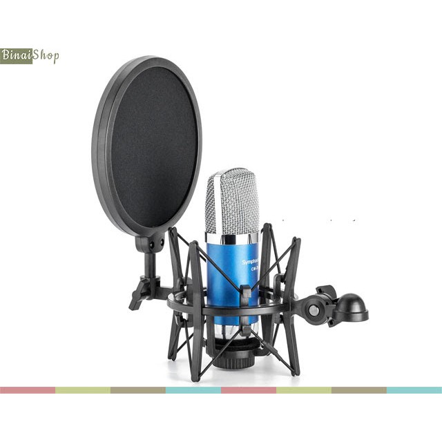 Shock mount kèm màng lọc âm cho micro Transhine SH-100