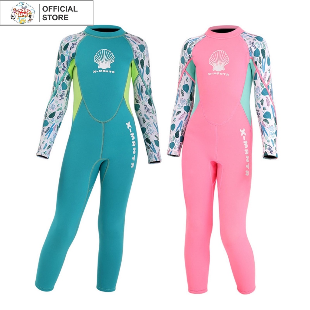 Đồ Bơi Liền Thân Dài Tay Cho Bé Gái Từ 10kg Đến 46kg - SPORTKIDS 10