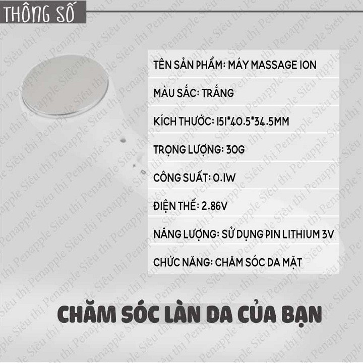 [1 ngày duy nhất] MÁY MÁT XA MẶT BẰNG ION/LÀM TRẮNG DA MẶT,massage mặt