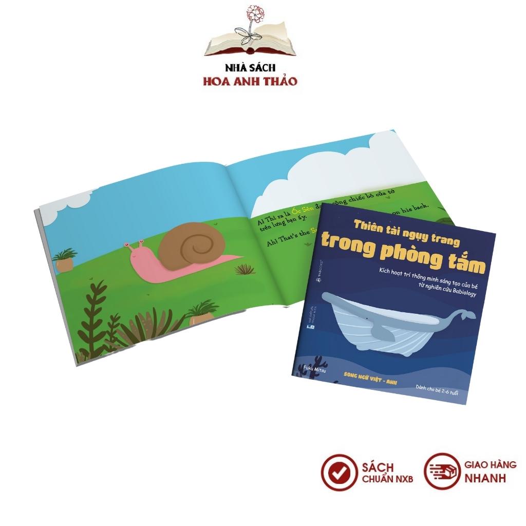 Sách Ehon - Thiên Tài Ngụy Trang song ngữ Việt Anh kèm file nghe quét mã QR - Dành cho trẻ 2-6 tuổi