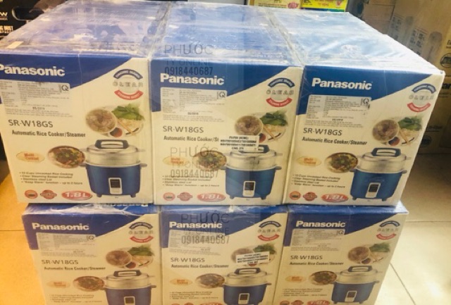 Nồi cơm điện nắp rời Panasonic 1.8 lít PANC-SR-W18GSARA:xanh/RRA:đỏ.