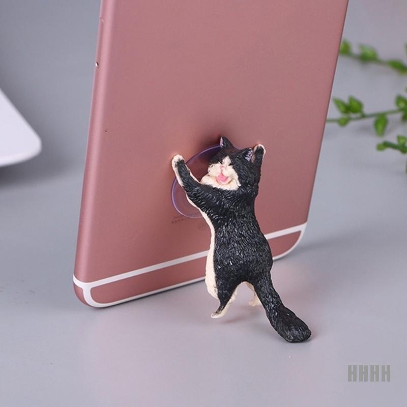 Giá Đỡ Điện Thoại / Máy Tính Bảng Hình Mèo Dễ Thương Có Giác Hút Để Bàn