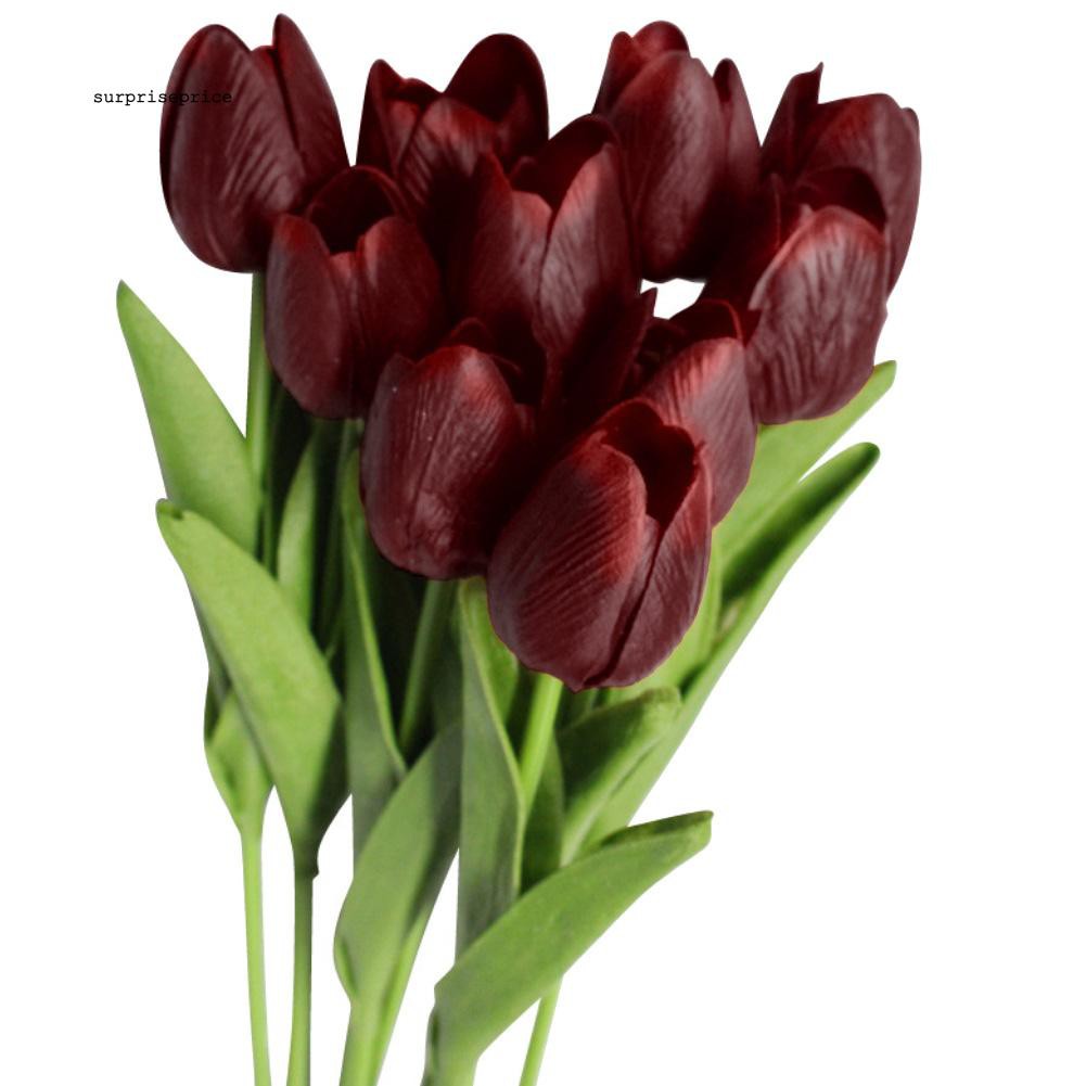 Bộ 10 Bông Hoa Tulip Nhân Tạo Trang Trí Tiệc Cưới