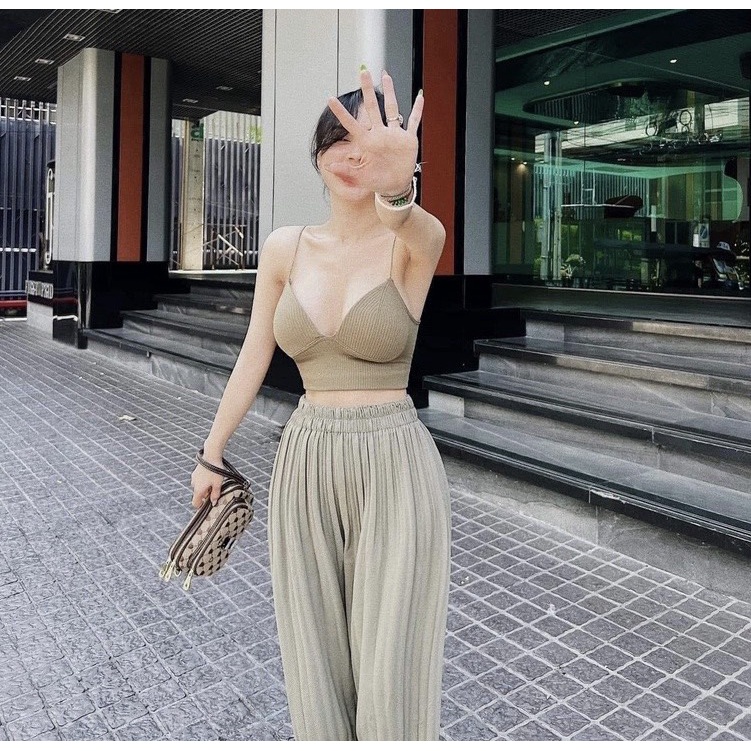 Áo bra gân tăm 2 dây 1883