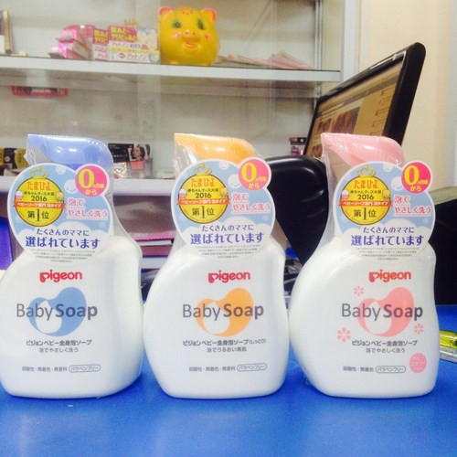 Sữa tắm gội Pigeon Baby Soap nội địa Nhật 500ml