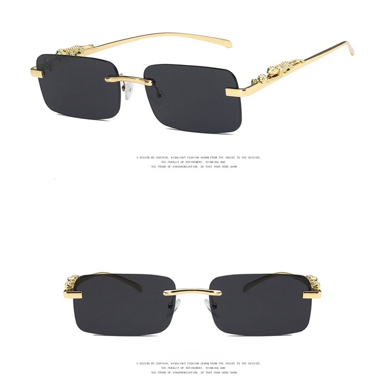 Thời trang Nam và Nữ Kính râm Kính râm kim loại không gọng Kính chống nắng Kính lái xe UV400