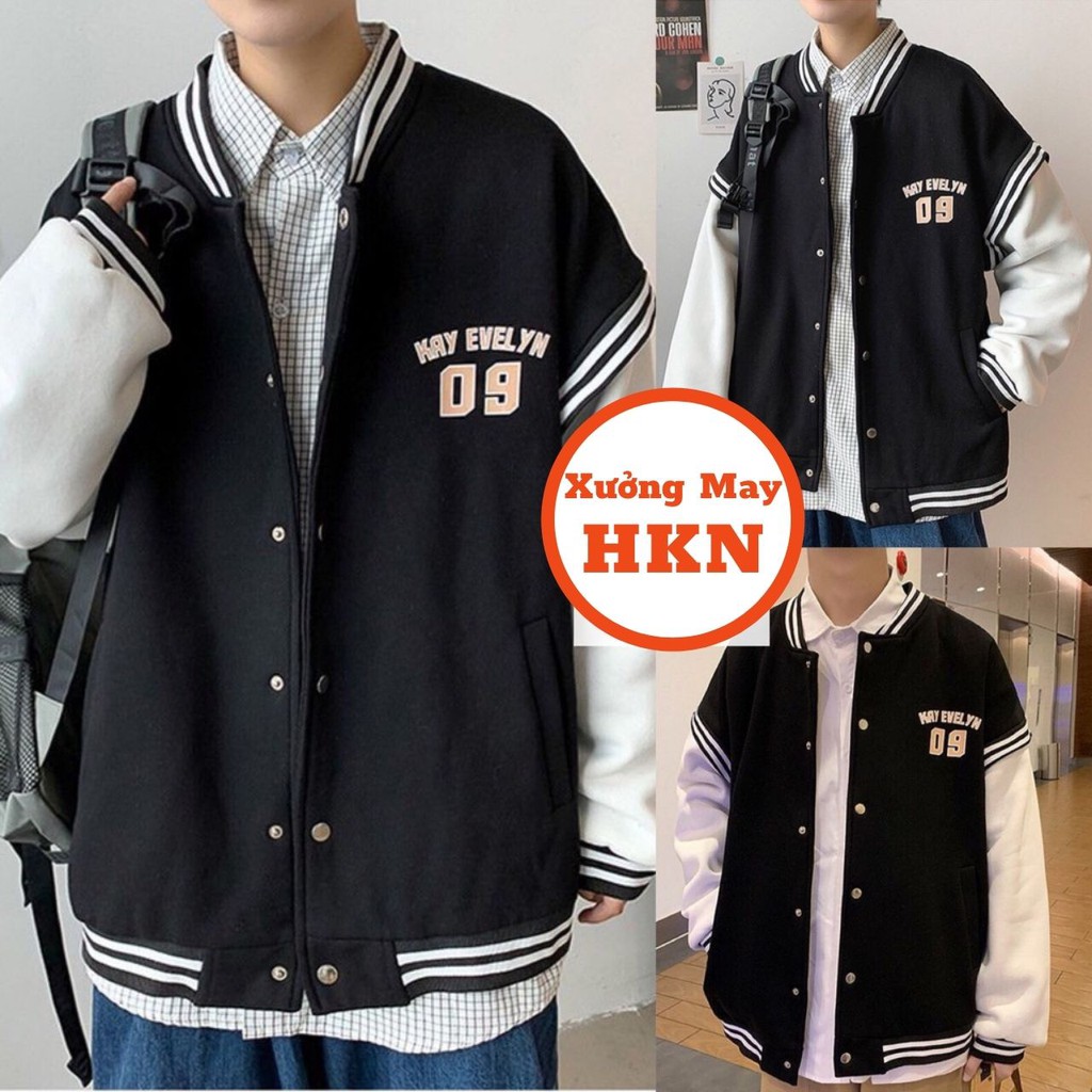 Áo Khoác Bomber Nam Nữ Kay 09 Unisex Tay Da Phong Cách Mã 001 Xưởng May HKN