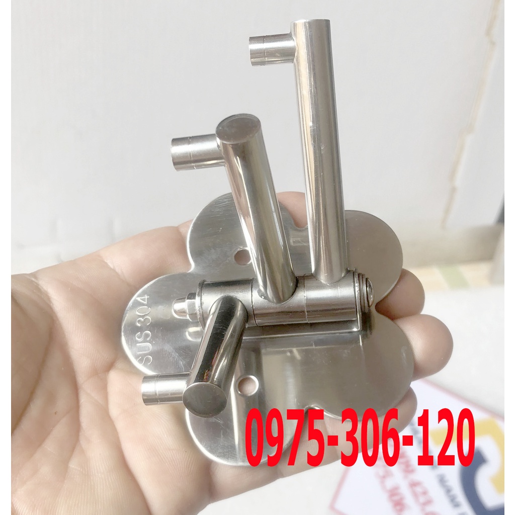 [ĐẢM BẢO 100% INOX 304] Bộ 3 chia treo quần áo trong nhà tắm INOX 304 HÀNG ĐẶT ĐÁNH BÓNG ĐẸP BA CHIA HOA