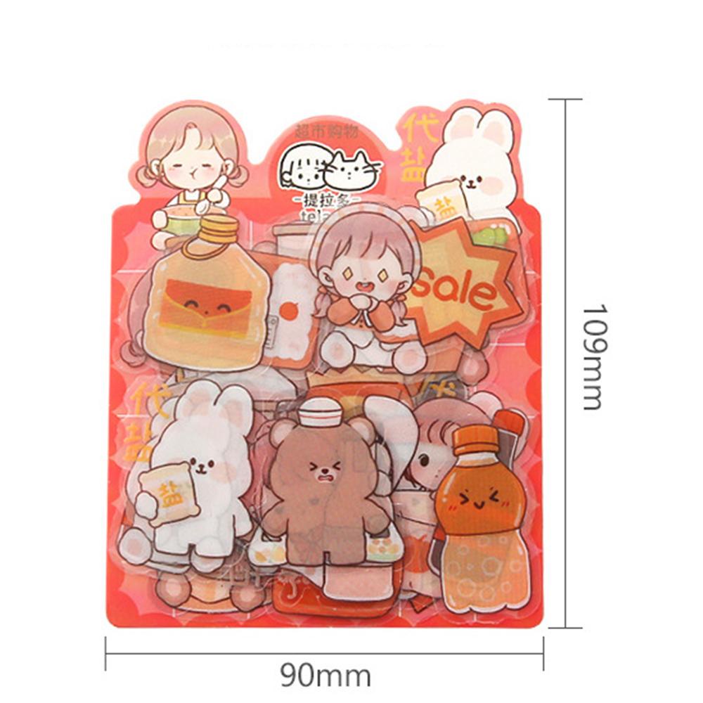 Set 40 Nhãn Dán PVC Chống Nước Hình Cô Gái Hoạt Hình Trang Trí Sổ Tay DIY