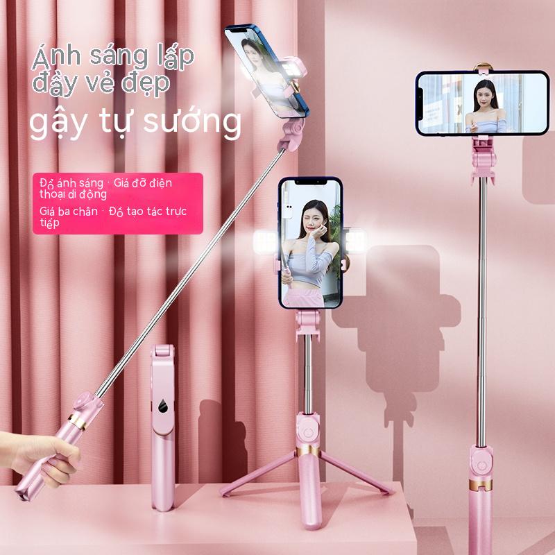 Gậy Tự Sướng Bluetooth Đa Năng Có Đèn Thông Dụng Cho Điện Thoại Di Động