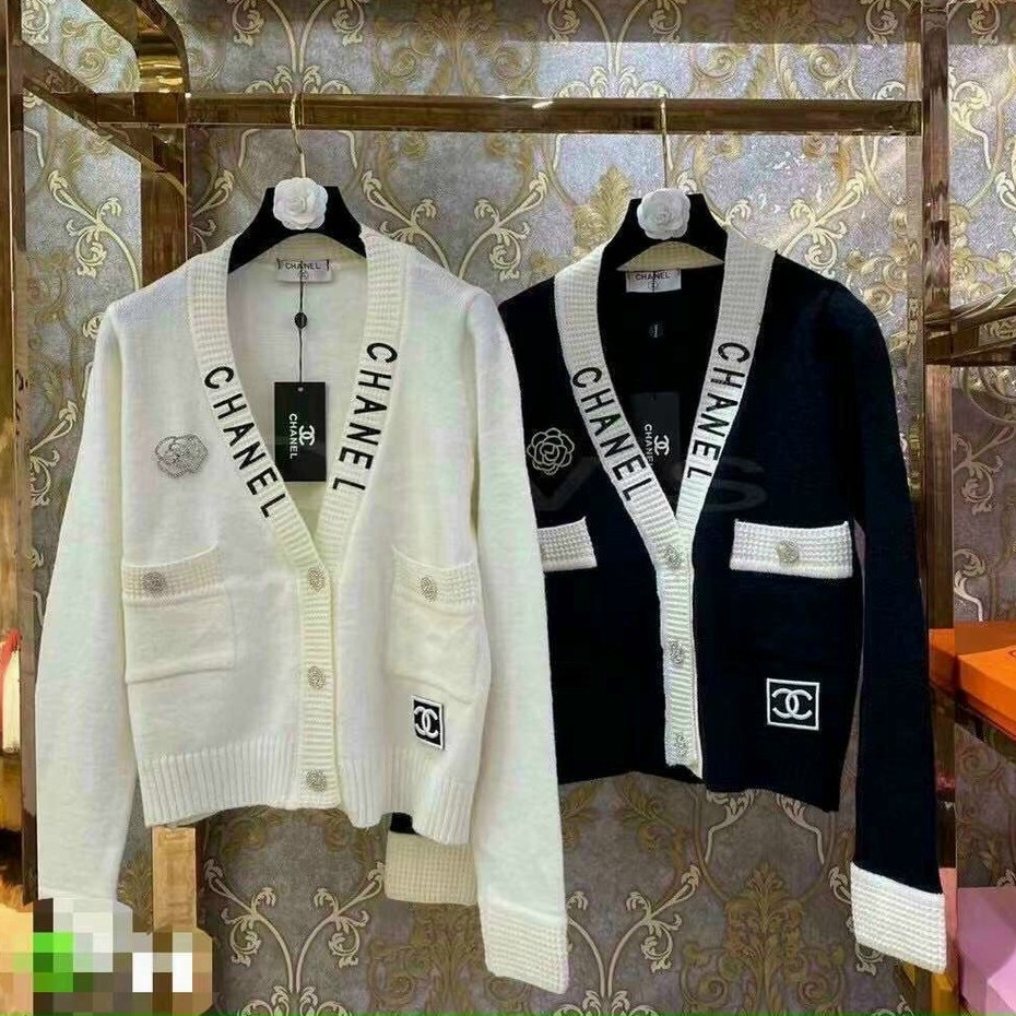 Áo khoác len Cardigan thêu CN kèm phụ kiện thương hiệu Quảng Châu cao cấp thương hiệu thời trang D&R L024