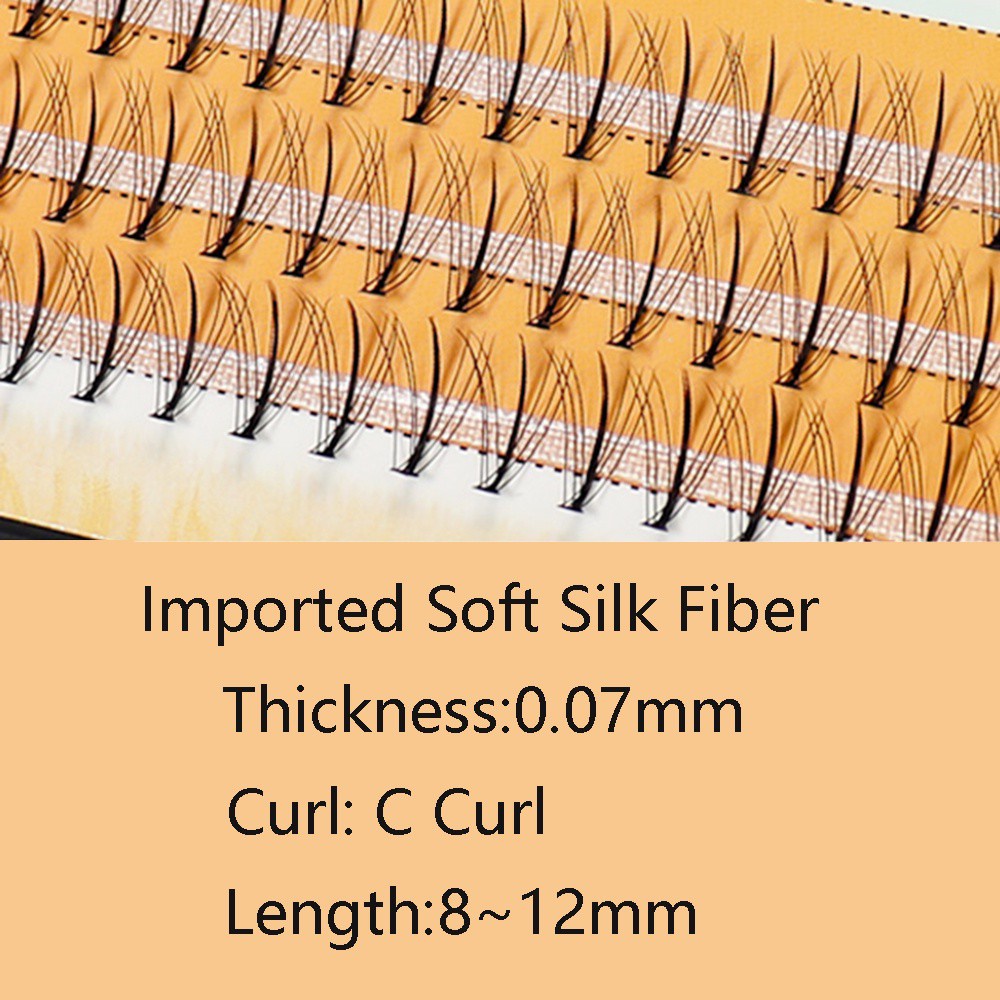 [Hàng mới về] Bộ 60 Lông Mi Giả Nối Dài Trang Điểm Tự Nhiên Thời Trang Cho Nữ