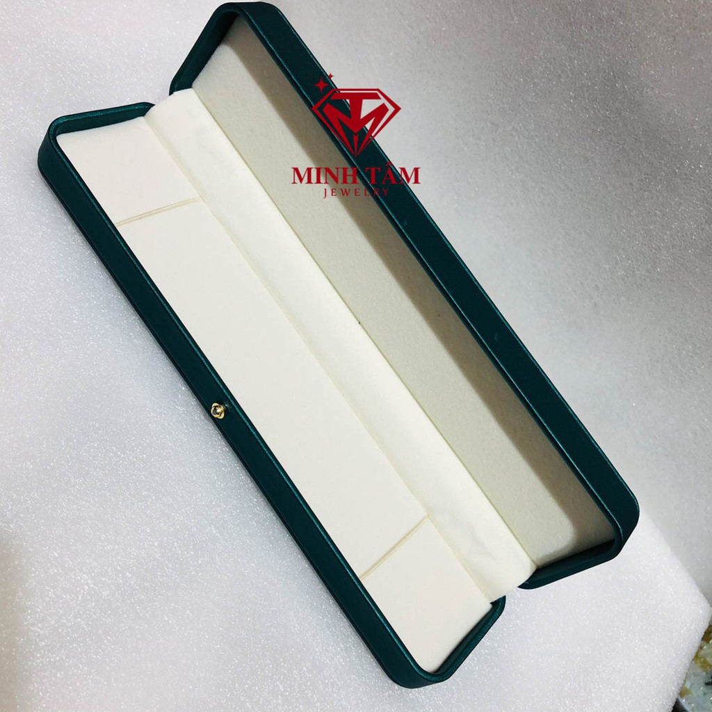 Hộp đựng chuỗi vòng cổ cao cấp,hộp đựng dây chuyền màu xanh cao cấp-Minh Tâm Jewelry
